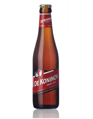 Birra prodotta dal 1833 dalla birreria De Koninck situata al centro di
Anversa. De koninck è una birra per gli amanti della semplicità, una
birra ambrata,ad alta fermentazione dal gusto pieno e dalla schiuma
compatta. La sua gradazione alcolica ridotta (5%) la rende ottima
sia per soddisfare la sete che come birra da degustazione. DE KONINK