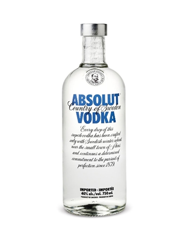 La vodka Absolut è una vodka svedese di grano a 40° alcolici, prodotta con frumento invernale e acqua del sud della Svezia, nei dintorni di Åhus, di colore bianco trasparente, dal gusto corposo ed equilibrato, buona base per vari cocktail AHUS