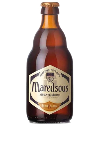 Prodotta in Belgio dai creatori della Duvel ma su antica ricetta
dell’abbazia benedettina, appunto, di Maredsous. I monaci hanno
fatto in prima persona queste birre fino al non troppo lontano 1963,
poi hanno deciso di passare la mano. La qualità della birra non ne ha
risentito affatto. MAREDSOUS